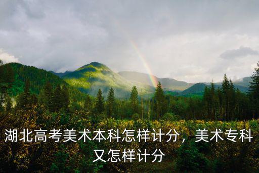 湖北省美術(shù)生怎么算分,美術(shù)專科又怎樣計分