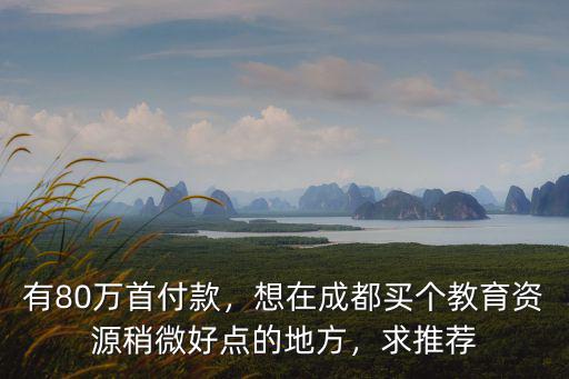 有80萬首付款，想在成都買個教育資源稍微好點的地方，求推薦