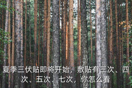 夏季三伏貼即將開始，敷貼有三次、四次、五次、七次，你怎么看