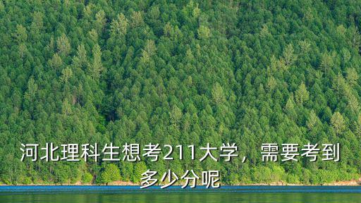 河北學(xué)生考211要多少分,需要考到多少分呢