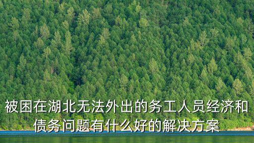 被困在湖北無法外出的務工人員經濟和債務問題有什么好的解決方案