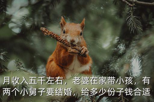 月收入五千左右，老婆在家帶小孩，有兩個小舅子要結婚，給多少份子錢合適