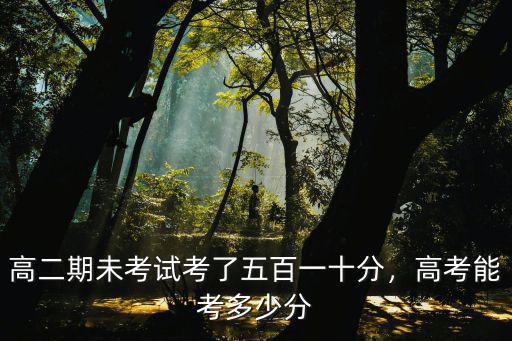 高二期未考試考了五百一十分，高考能考多少分