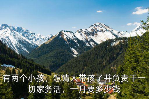 石家莊帶孩子保姆多少錢,照看兩個孩子多少錢