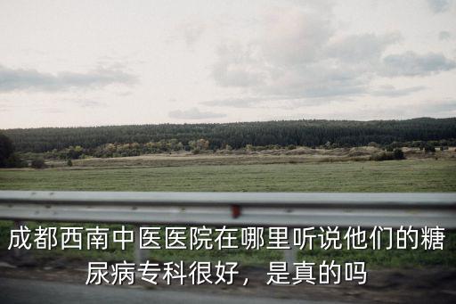 成都西南中醫醫院在哪里聽說他們的糖尿病專科很好，是真的嗎