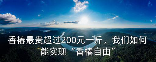 香椿最貴超過200元一斤，我們如何能實現“香椿自由”