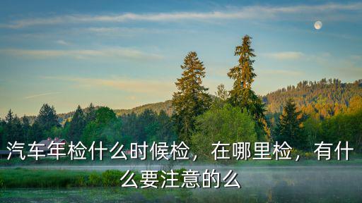 汽車年檢什么時候檢，在哪里檢，有什么要注意的么