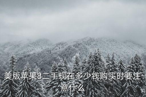 美版蘋果8二手現(xiàn)在多少錢購買時要注意什么