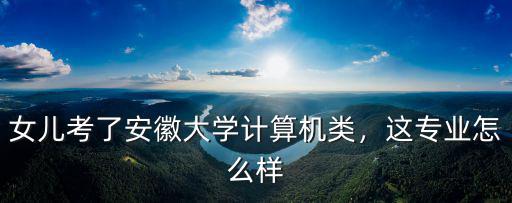 女兒考了安徽大學計算機類，這專業怎么樣