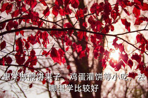 想學做煎餅果子、雞蛋灌餅等小吃，去哪里學比較好