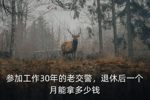 參加工作30年的老交警，退休后一個月能拿多少錢