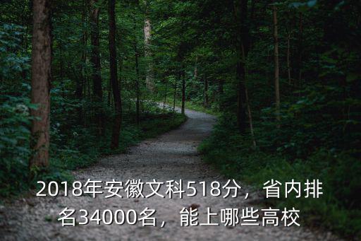 安徽518分排名多少,2018年安徽文科518分