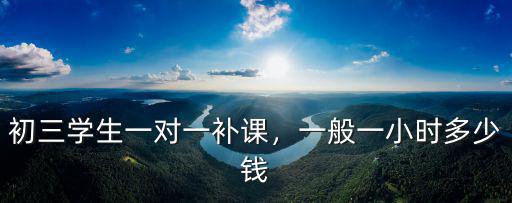 初三學生一對一補課，一般一小時多少錢