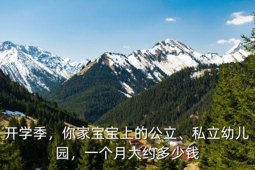 開學(xué)季，你家寶寶上的公立、私立幼兒園，一個月大約多少錢