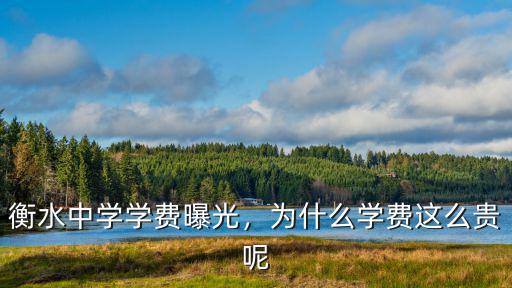衡水中學學費曝光，為什么學費這么貴呢