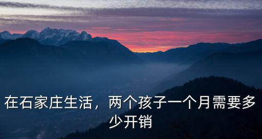 在石家莊生活，兩個孩子一個月需要多少開銷