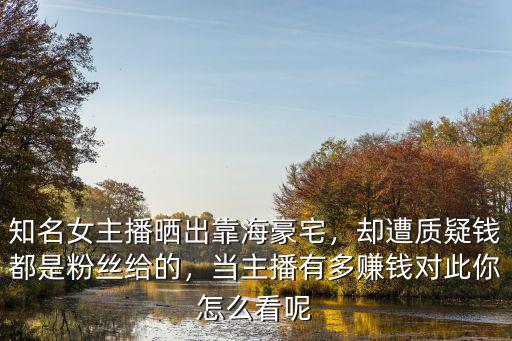 知名女主播曬出靠海豪宅，卻遭質疑錢都是粉絲給的，當主播有多賺錢對此你怎么看呢