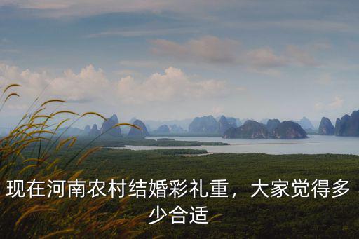現在河南農村結婚彩禮重，大家覺得多少合適