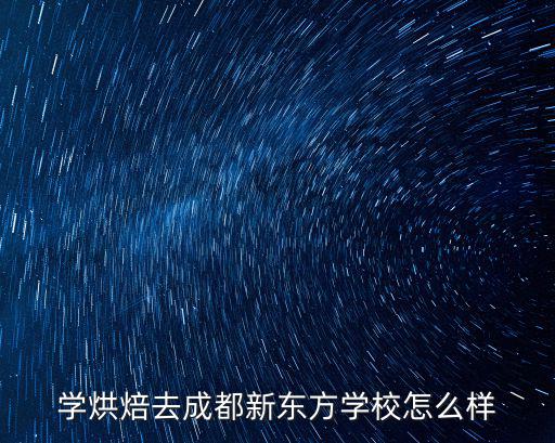 學烘焙去成都新東方學校怎么樣
