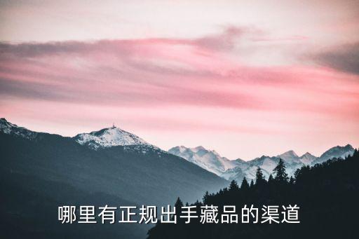哪里有正規(guī)出手藏品的渠道