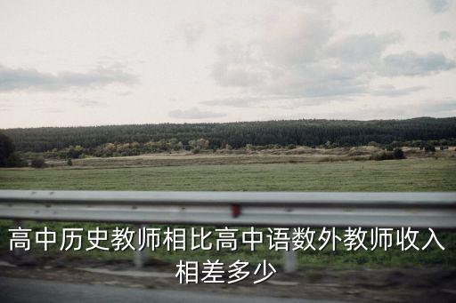 高中歷史教師相比高中語數(shù)外教師收入相差多少