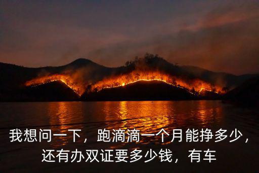 合肥跑滴滴雙證多少錢,跑滴滴一個(gè)月能掙多少