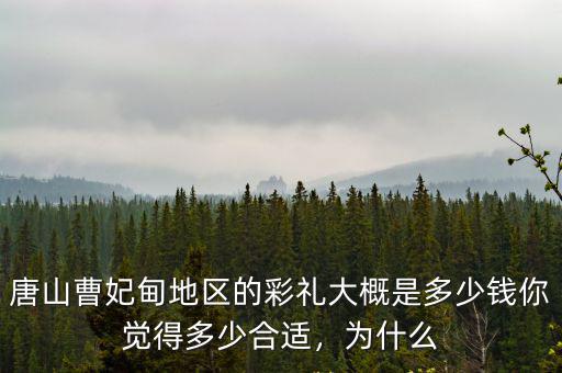 唐山陪嫁多少合適,那么女方陪嫁多少合適