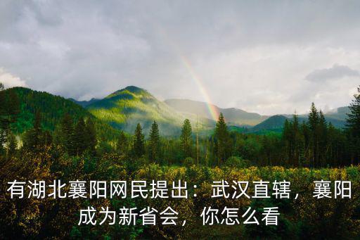 湖北襄陽怎么了,有湖北襄陽網民提出