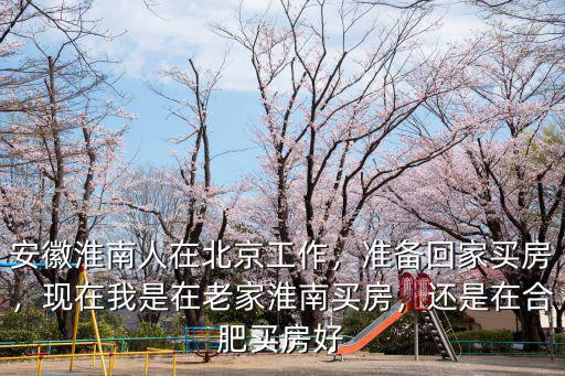 安徽淮南人在北京工作，準備回家買房，現在我是在老家淮南買房，還是在合肥買房好
