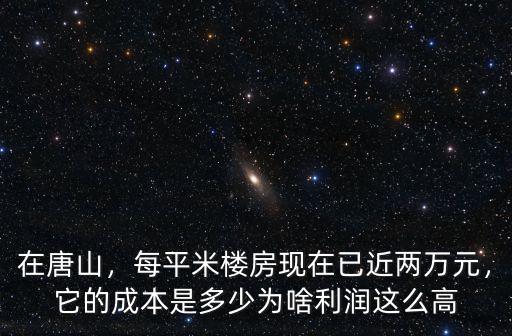 在唐山，每平米樓房現在已近兩萬元，它的成本是多少為啥利潤這么高