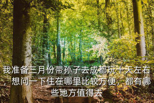 我準(zhǔn)備三月份帶孫子去成都玩十天左右，想問(wèn)一下住在哪里比較方便，都有哪些地方值得去