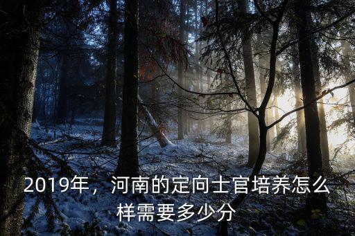 2019年，河南的定向士官培養怎么樣需要多少分