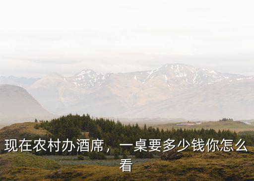現在農村辦酒席，一桌要多少錢你怎么看