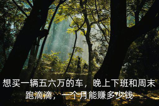 想買一輛五六萬的車，晚上下班和周末跑滴滴，一個月能賺多少錢