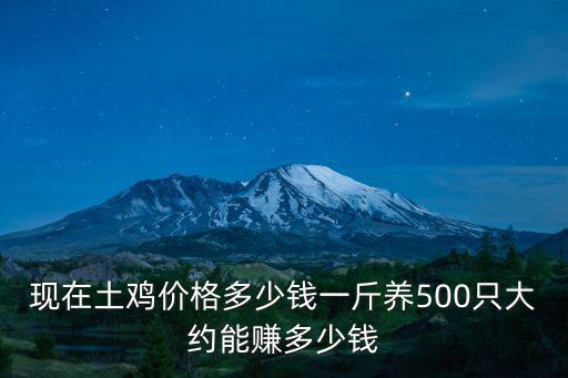 現在土雞價格多少錢一斤養500只大約能賺多少錢