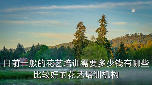 目前一般的花藝培訓(xùn)需要多少錢有哪些比較好的花藝培訓(xùn)機(jī)構(gòu)