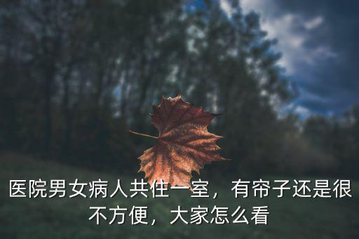 醫院男女病人共住一室，有簾子還是很不方便，大家怎么看