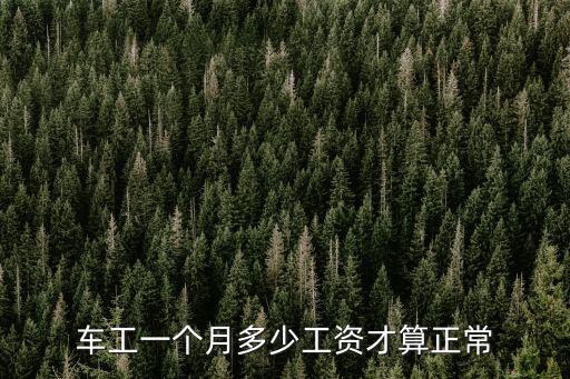安慶車工工資多少,車工一個月多少工資才算正常