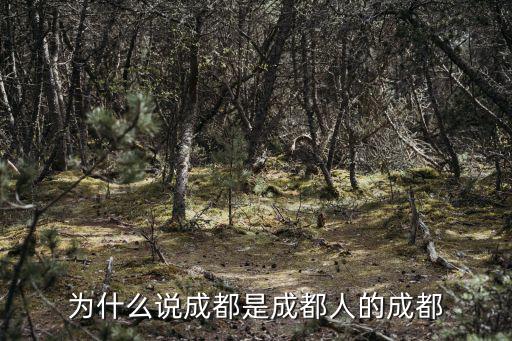 為什么說成都是成都人的成都