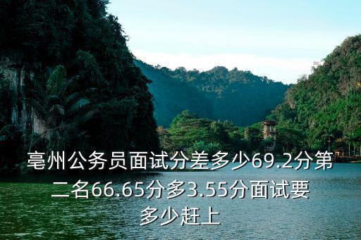 亳州第一名多少分,亳州公務(wù)員面試分差多少