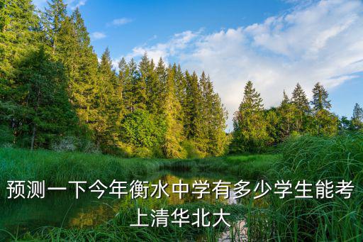 衡水中學高考進清華北大有多少人,毛坦廠中學本科人數一萬多人