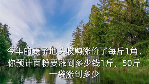 今年的麥子地頭收購漲價了每斤1角，你預計面粉要漲到多少錢1斤，50斤一袋漲到多少