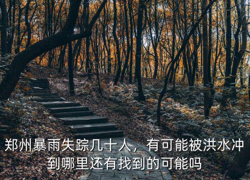 鄭州暴雨失蹤幾十人，有可能被洪水沖到哪里還有找到的可能嗎