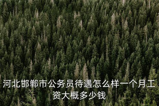 河北邯鄲市公務員待遇怎么樣一個月工資大概多少錢