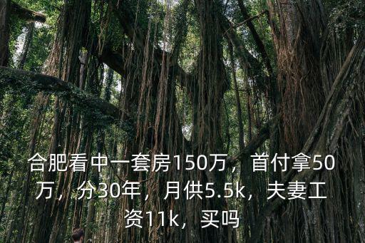 合肥商貸150萬月供多少,合肥看中一套房150萬