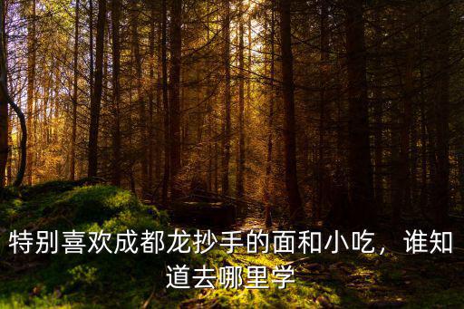 成都學小吃去哪里學,誰知道去哪里學