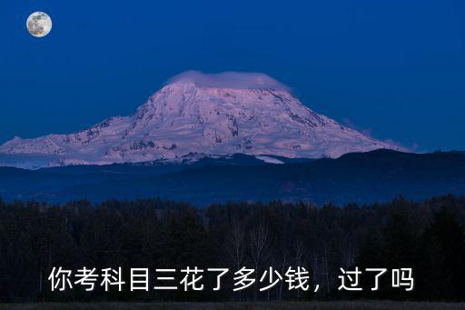 你考科目三花了多少錢，過了嗎