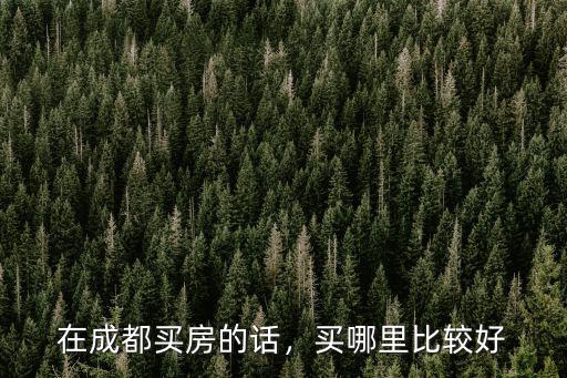 成都二百多萬在哪里買房,在成都哪里買房比較有前景
