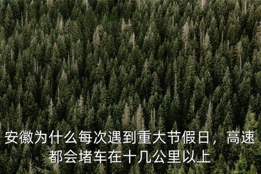 安徽為什么每次遇到重大節假日，高速都會堵車在十幾公里以上