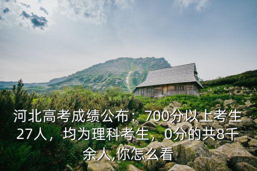 河北2019高考700分以上多少人,700分以上考生27人
